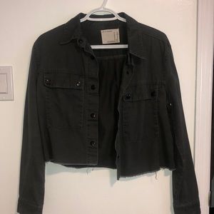 Cropped jean jacket